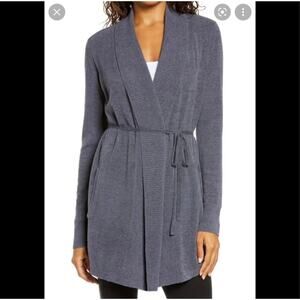 Barefoot Dreams Women's Small Gray Cozychic Ultra Light Long Cardigan NOWCU1469